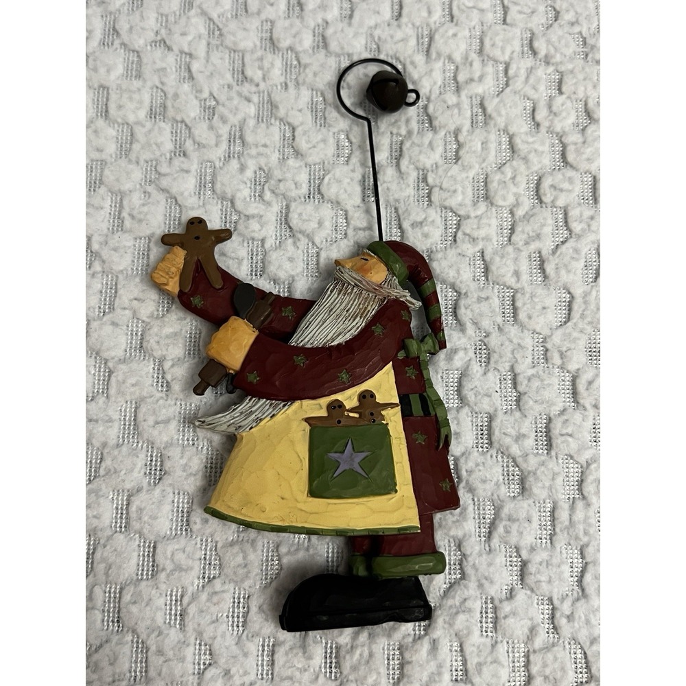 Williraye Studio Santa Folk Art Gingerbread Christmas Ornament Primitive Decor